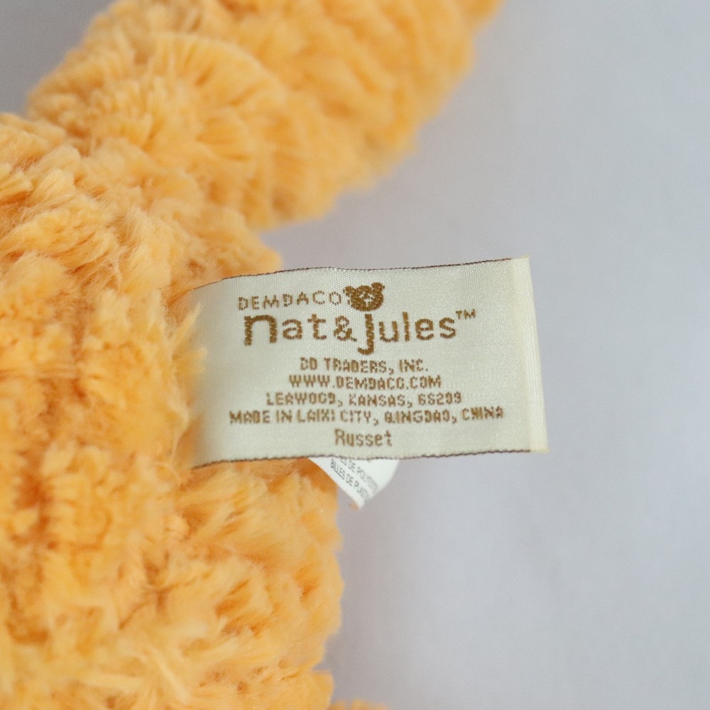 Nat & Jules Demdaco Orange Russet Floppy Fox Plush Stuffed Animal 14" - Picture 6 of 8